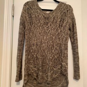 Brown and Cream knit sweater